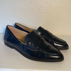 Michael Kors Navy Blue Patent Leather Loafer